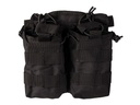 Porte chargeurs double M4/M16 Noir open top (fixation Molle)