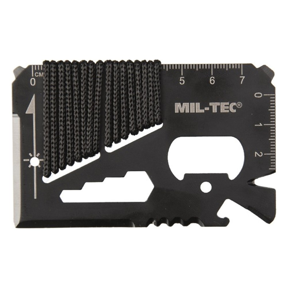 [67526] Kit de survie multi-fonctions Noir avec paracorde