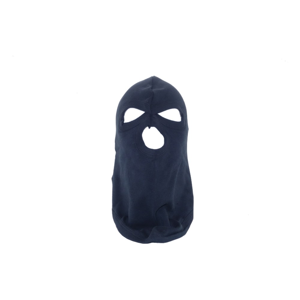 [67421] Cagoule longue 3 trous coton Noire