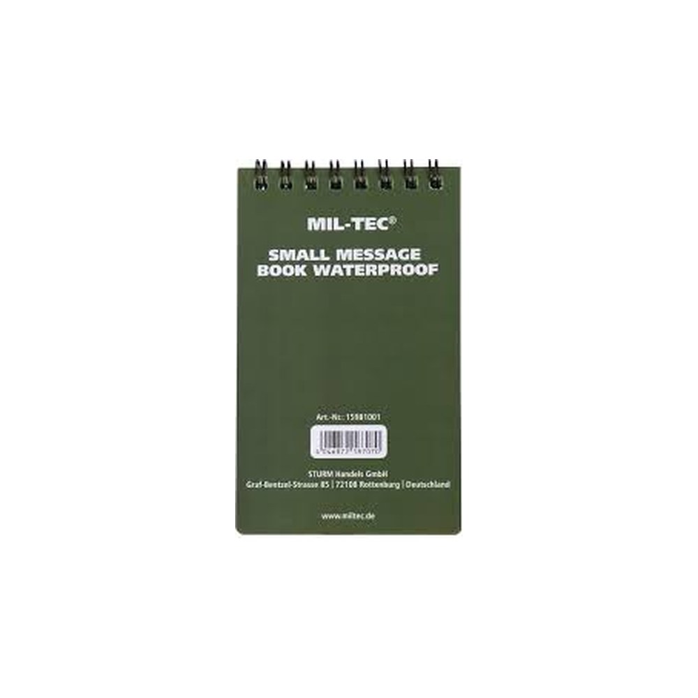[67370] Miltec Petit Carnet de Notes étanche 48 feuilles 75x130mm