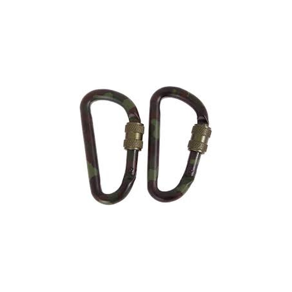 [67364] Lot de 2 Mousquetons Alliage Aluminium 80mm Camo