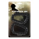 Miltec Lot de 2 mousqueton ABS Noir 8.4cm