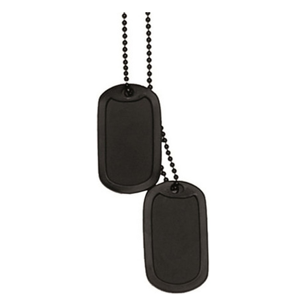 Dog Tag Plaques d'identité US Vierges Noir