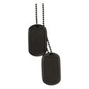 Dog Tag Plaques d'identité US Vierges Noir