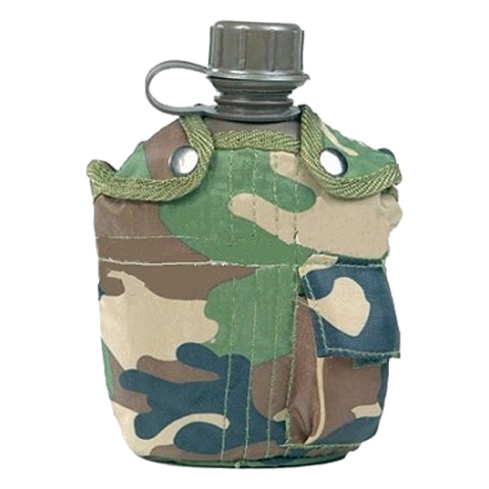 [67306] Gourde US PVC 1L avec housse Camo Woodland
