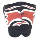 DMoniac Masque néopréne demi "Flammes noir /rouge"
