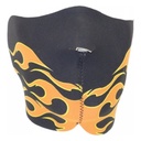 DMoniac Masque néopréne demi "Flammes noir/orange"