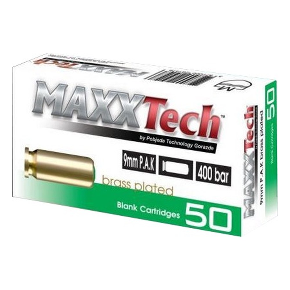 [6000] Maxxtech Balles à blanc 9mm P.A.K. (x50)