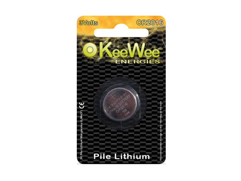 Pile bouton Lithium Manganese CR2016 (x1)