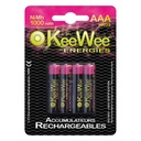 Piles rechargeables Nimh HR03 AAA 1000mah (x4)