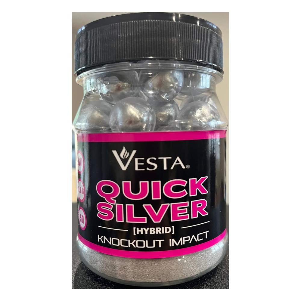 Vesta Boîte de 50 balles Quicksilver/Knockout Impact Cal. 0.68