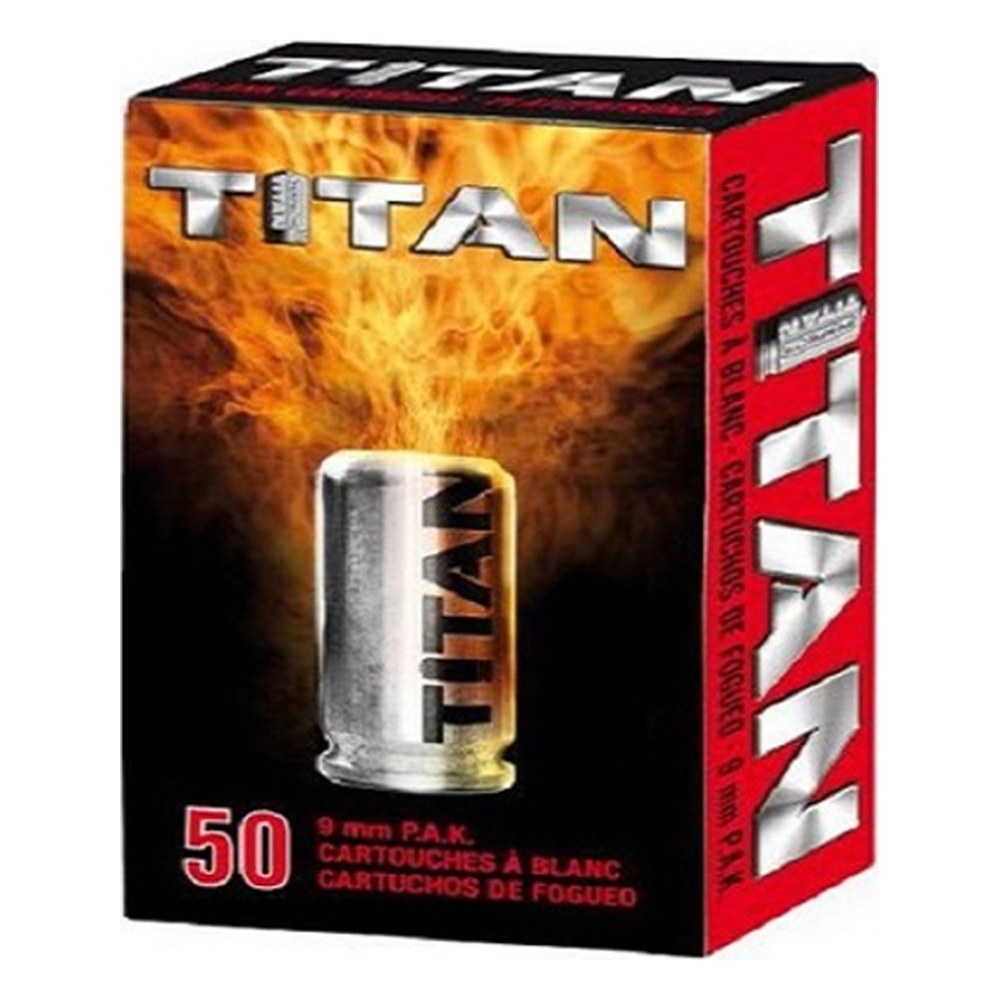 [41321] Titan Balles à blanc 9mm P.A.K. (x50)