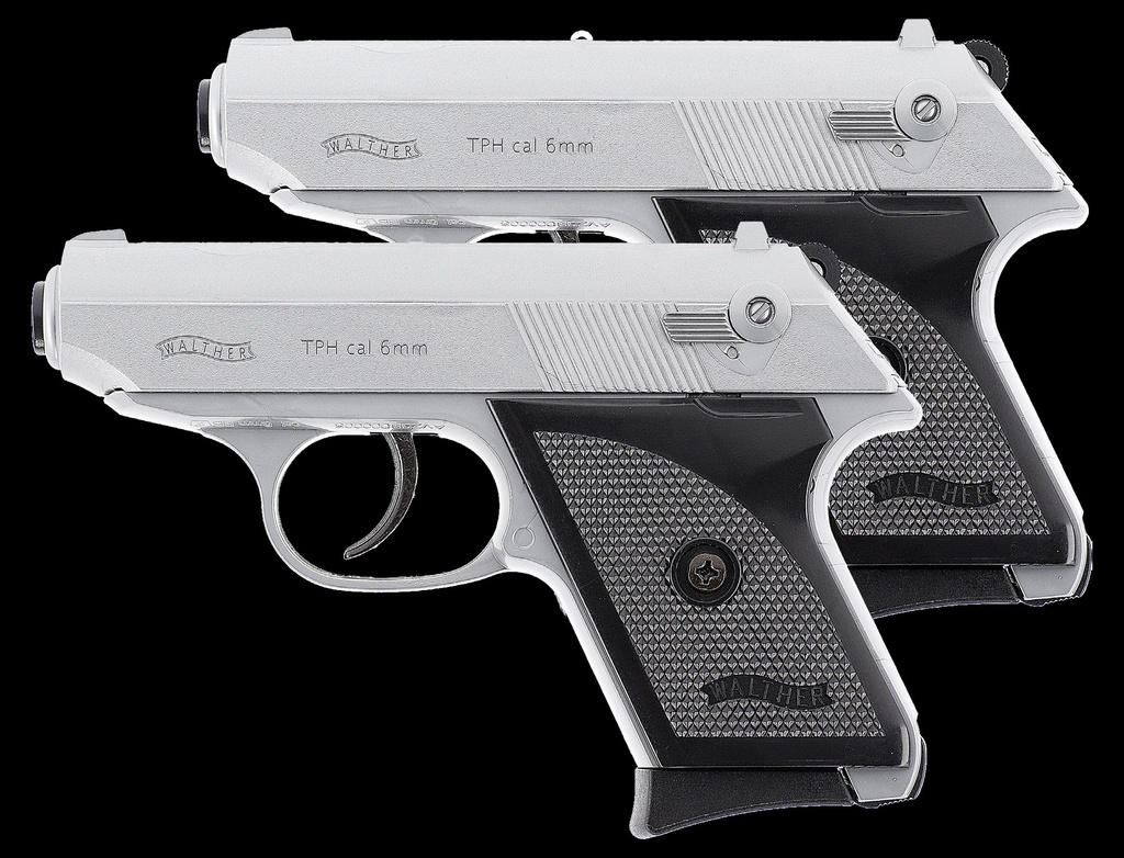 [26582] Walther Set de 2 Pistolets TPH Noir/Chrome Spring 0.5J