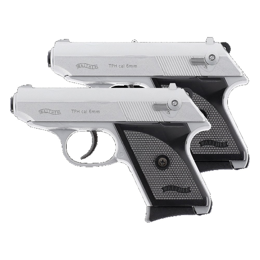 Walther Set de 2 Pistolets TPH Noir/Chrome Spring 0.5J