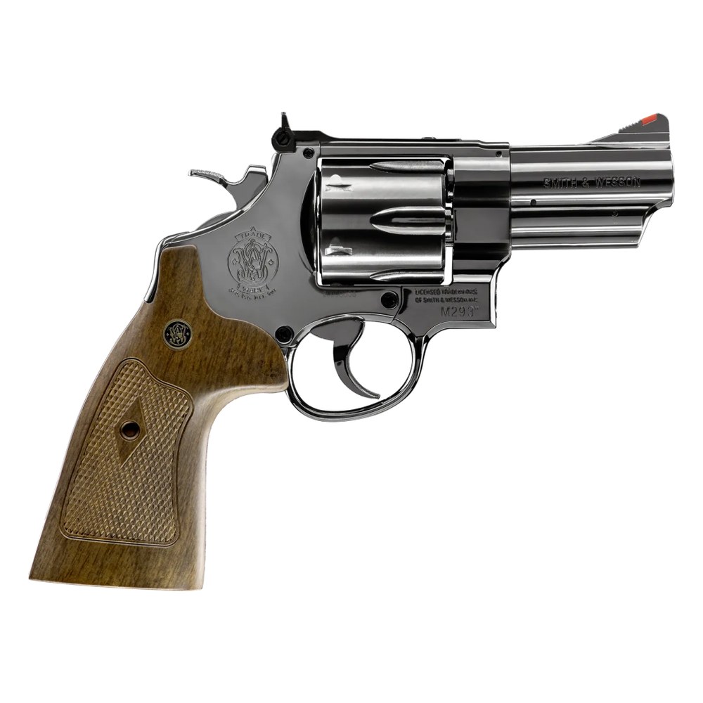 Smith & Wesson M29 Revolver 6mm Co2 3" Full Metal Chrome 1.5J