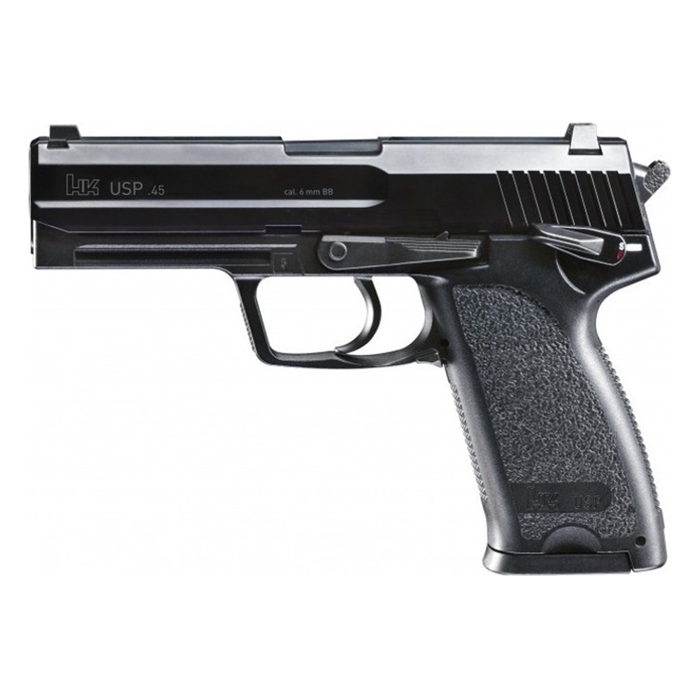 HK USP .45 BK Full Métal GAZ Blowback 1J