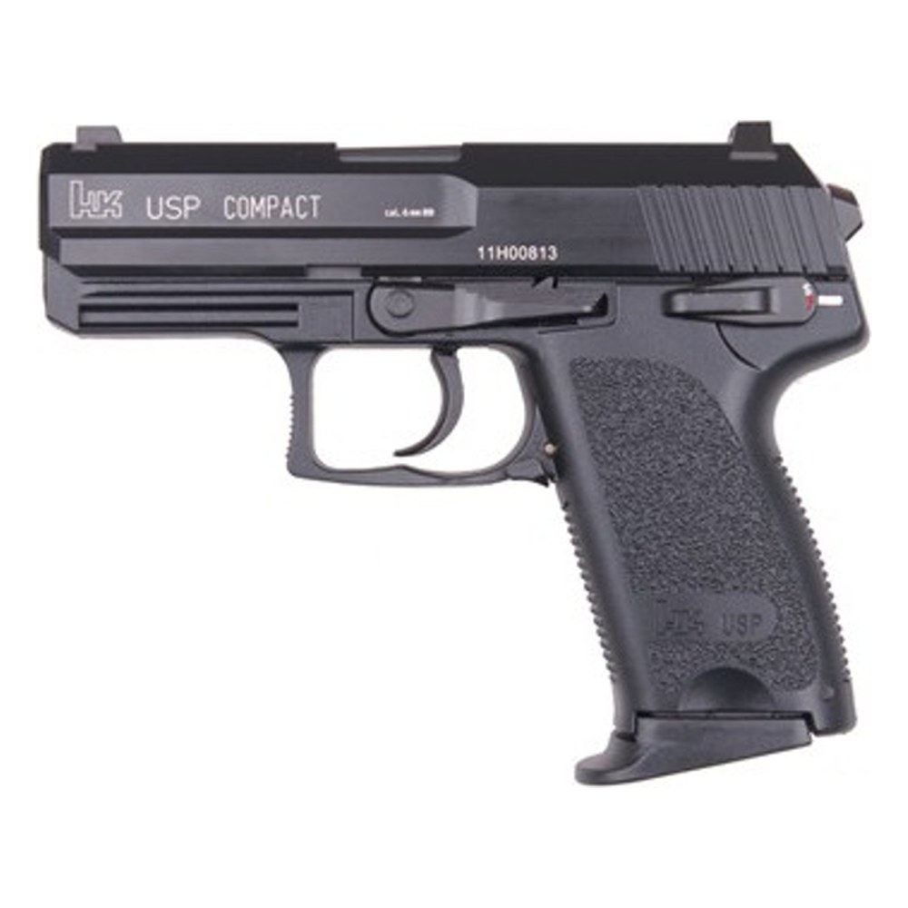 HK USP Compact Noir Full Métal GAZ Blowback 1J