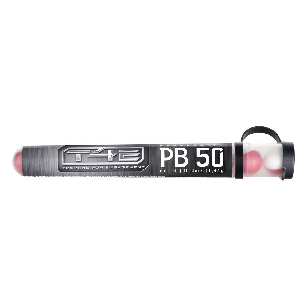 P2P Tube de 10 balles de Défense Poivre Cal .50