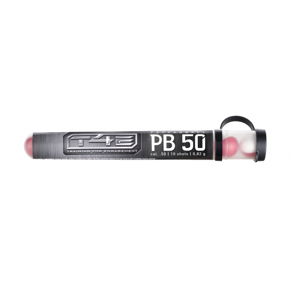 [24784] P2P Tube de 10 balles de Défense Poivre Cal .50