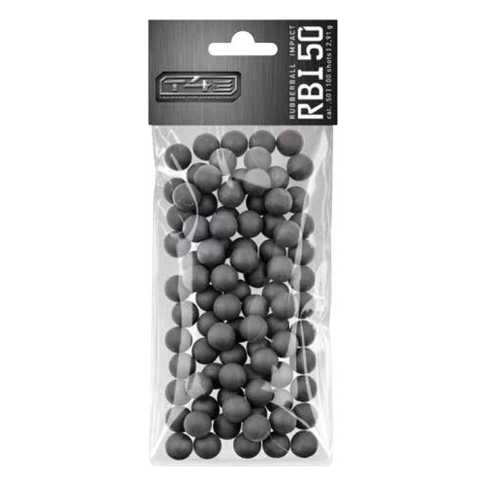 [24721] T4E RBI 50 Sachet de 100 balles Cal.50 Caoutchouc Noyau acier