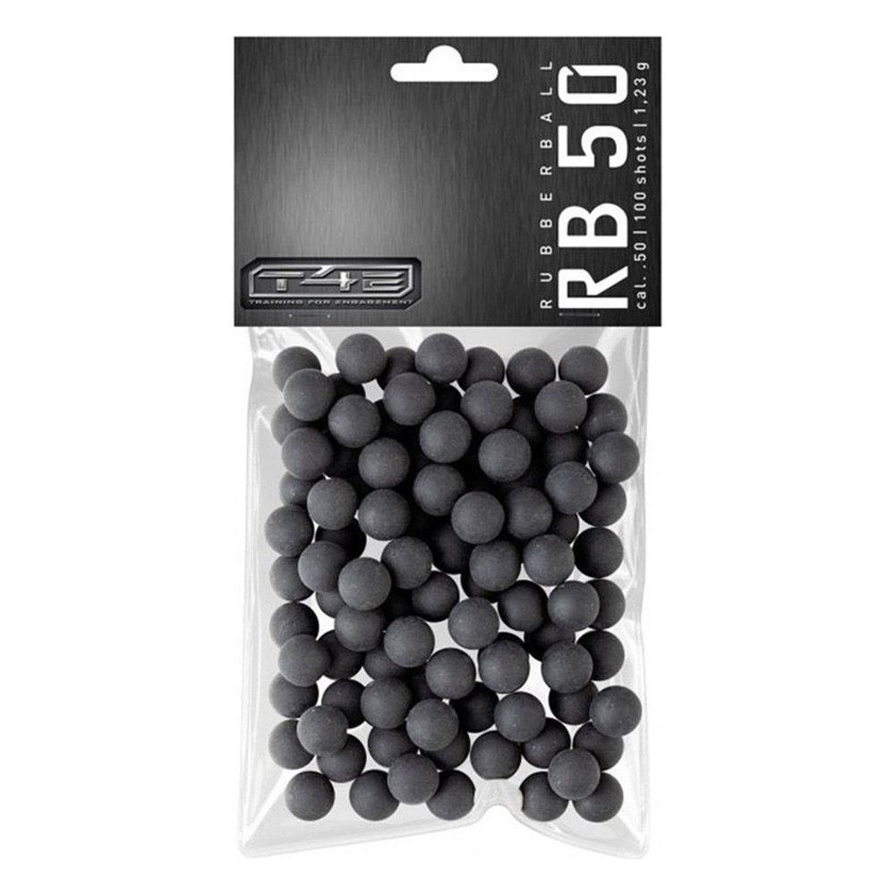 [24708] T4E RB 50 Balle caoutchouc dure Cal. 0.50 (x100)