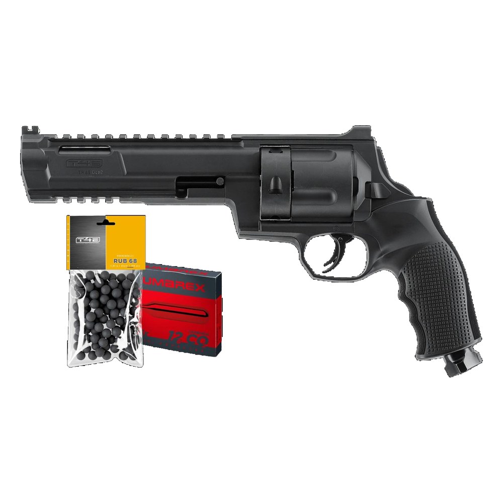 [24018P] T4E Pack TR68 Gen2 Revolver Noir Cal. 68 16J (TR68 +100 bb + 5 Co2)