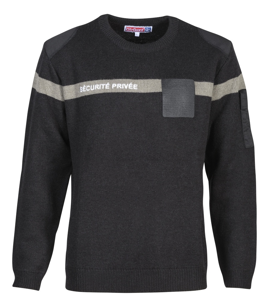[15247L] City Guard Pull Sécurité avec fenêtre noir L