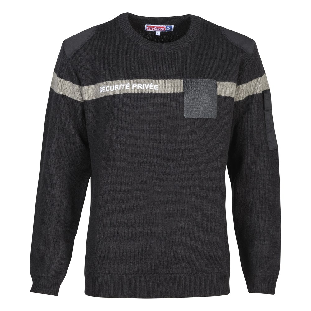 [15247L] City Guard Pull Sécurité avec fenêtre noir L