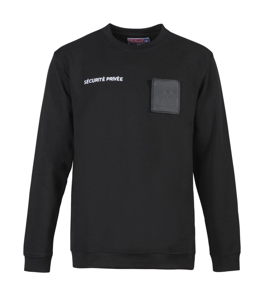 [152262XL] City Guard Sweat-shirt Sécurité Privée Grande fenêtre noir 2XL