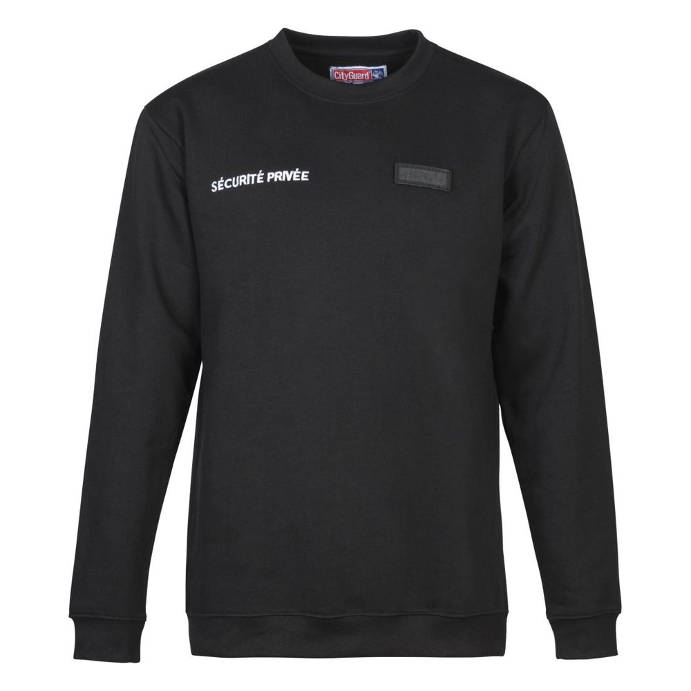 [152253XL] City Guard Sweat-shirt Sécurité Privée fenêtre Matricule noir 3XL
