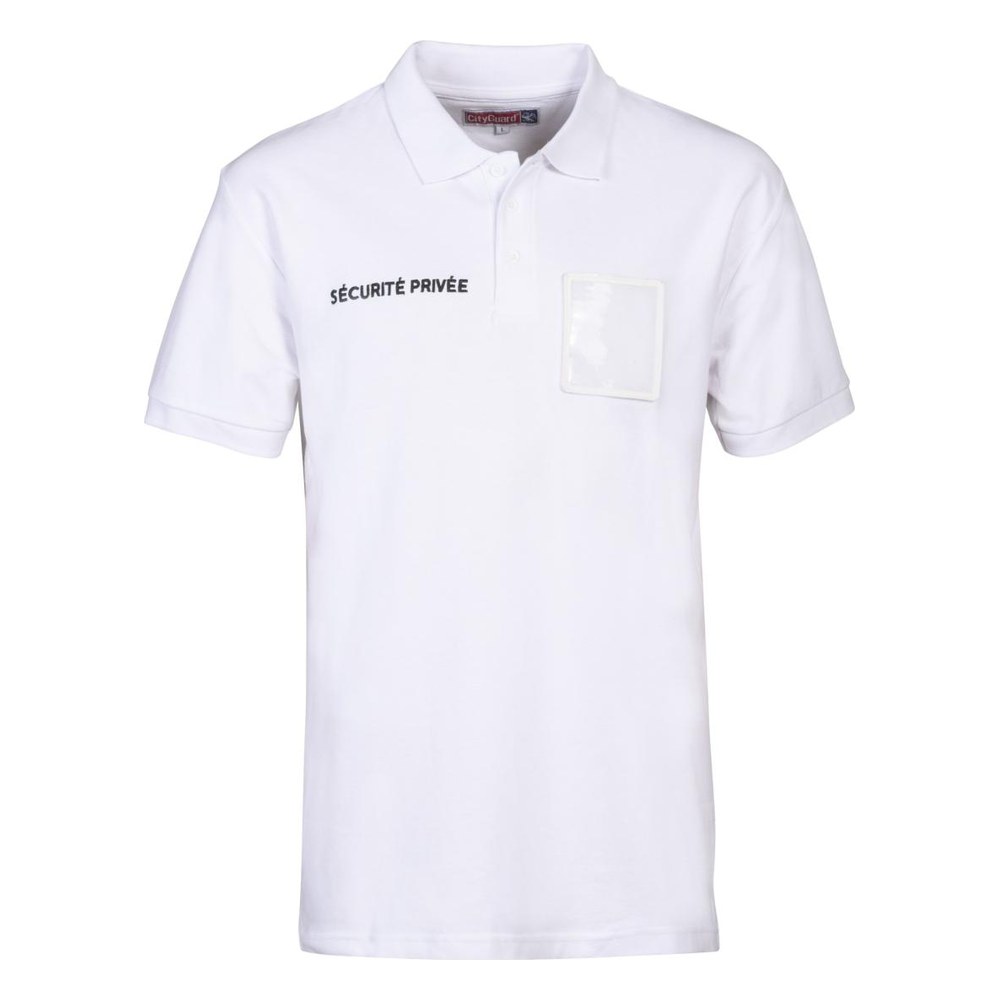City Guard Polo Sécurité Privée Grande fenêtre Noir XL