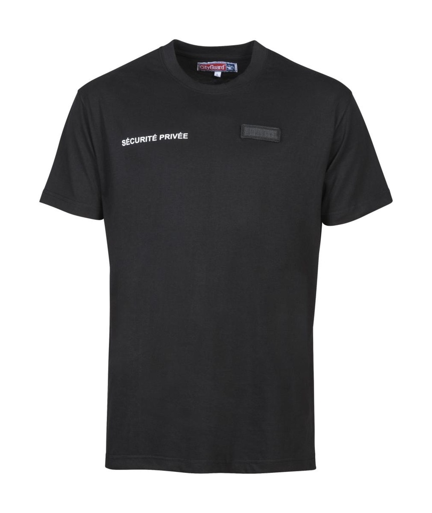 [152213XL] City Guard T-Shirt Sécurité Privée avec fenêtre Matricule noir 3XL