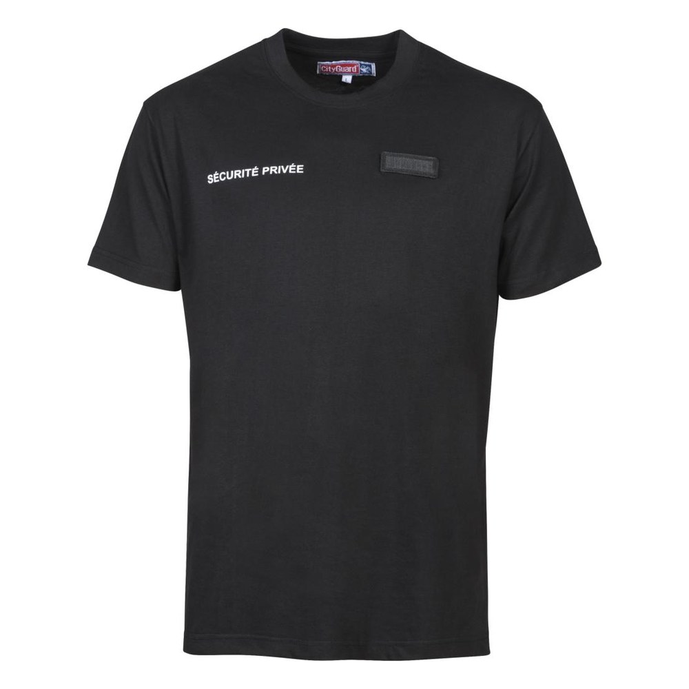 [152213XL] City Guard T-Shirt Sécurité Privée avec fenêtre Matricule noir 3XL