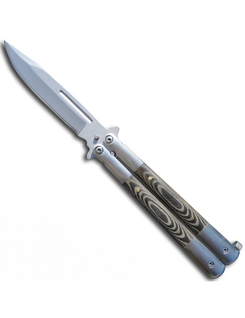 Couteau papillon Hypnotic Wood Bois/Métal lame 9cm