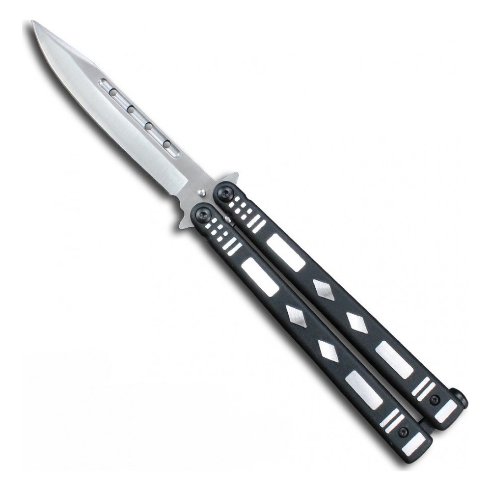 [10822] Couteau papillon Geometric Noir lame 9cm