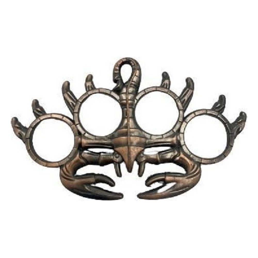 [10792] Poing américain Scorpion Vert Bronze