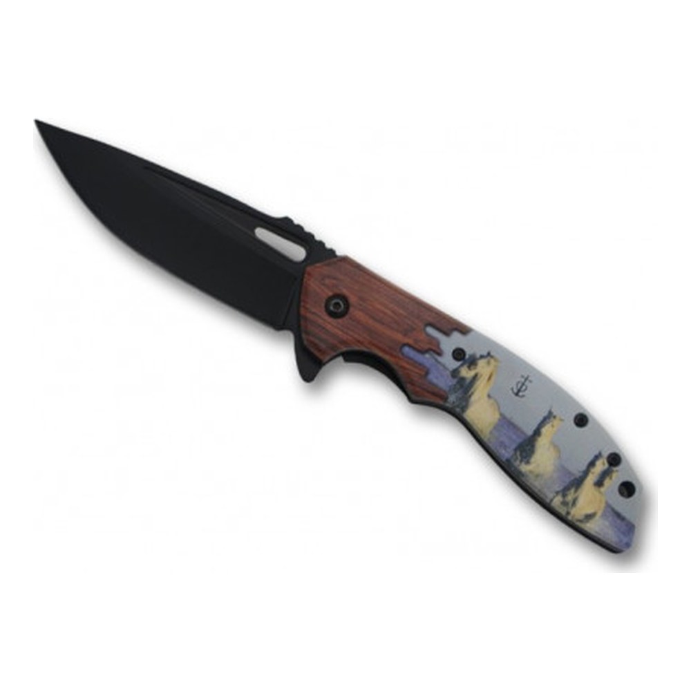 Couteau Chevaux de Camargue Lame 9cm