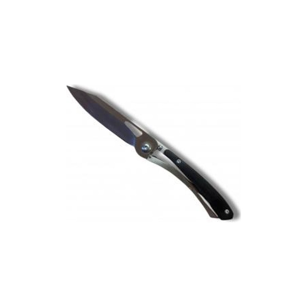 Couteau pliant Extra Plat Lame 7cm manche Noir
