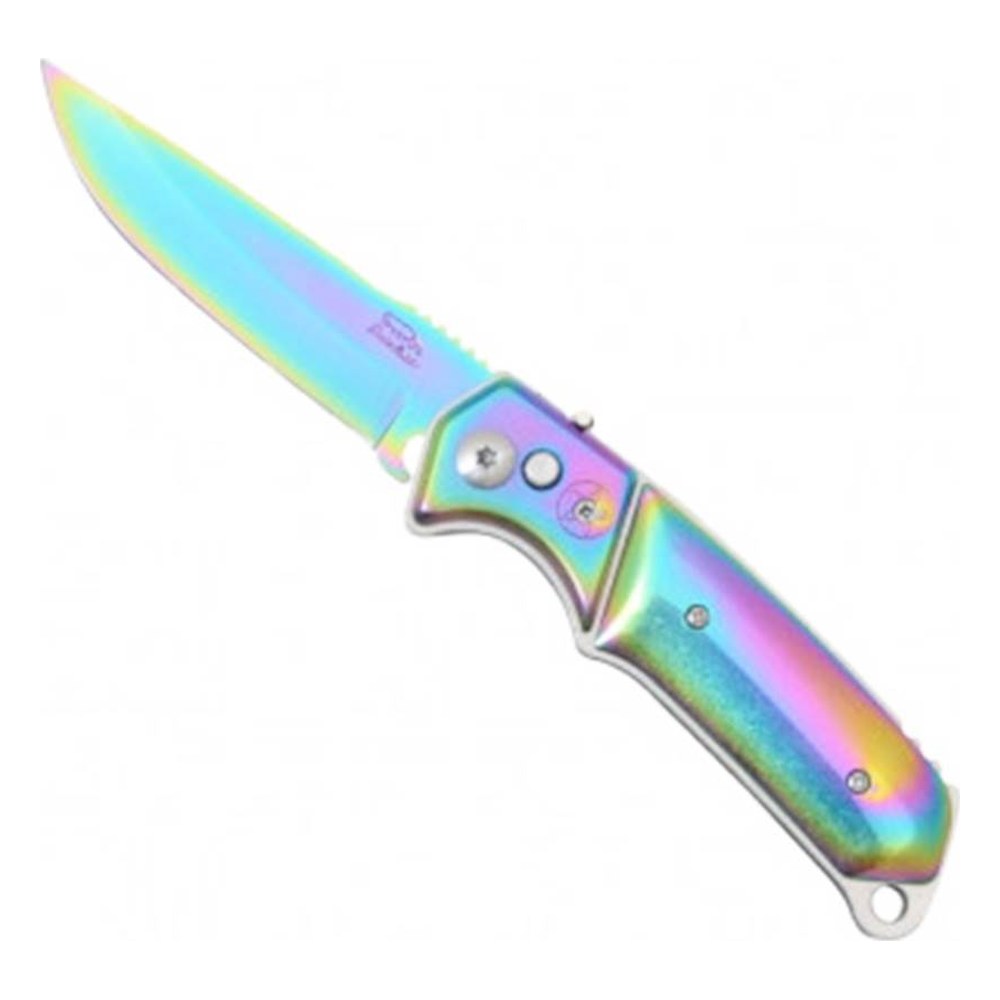 [10754] Couteau Métal anodisé manche ergonomique Lame 9cm