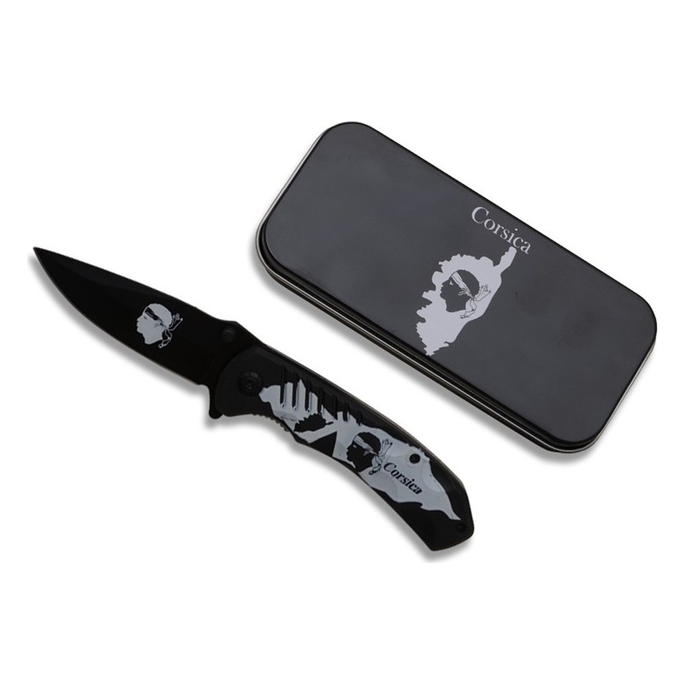 Couteau Corse lame 8.5cm - Boite métal