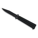 Couteau papillon acier Lame 9cm Noir Mat