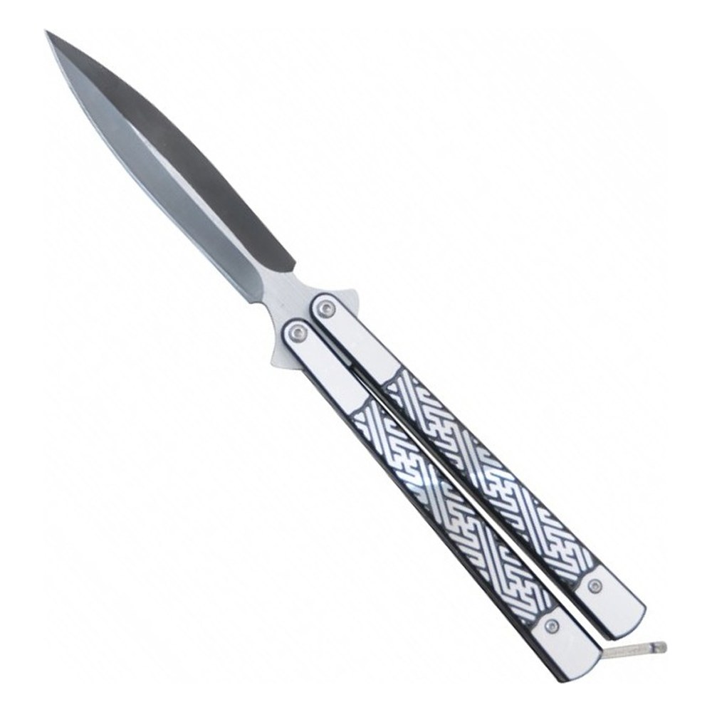 [10675] Couteau papillon gris