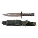 Couteau Baïonette m9 vert + étui clip ceinture 31cm