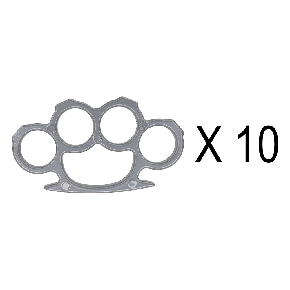 [10507-10] Pack Poing américain Aluminium Argent (x10)
