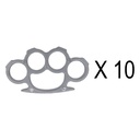 Pack Poing américain Aluminium Argent (x10)