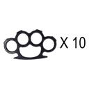 Pack Poing américain Aluminium Noir (x10)
