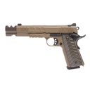 KJ Works KP-16 1911 Co2 6mm Full Metal Blowback Tan Custom + compensateur 1J