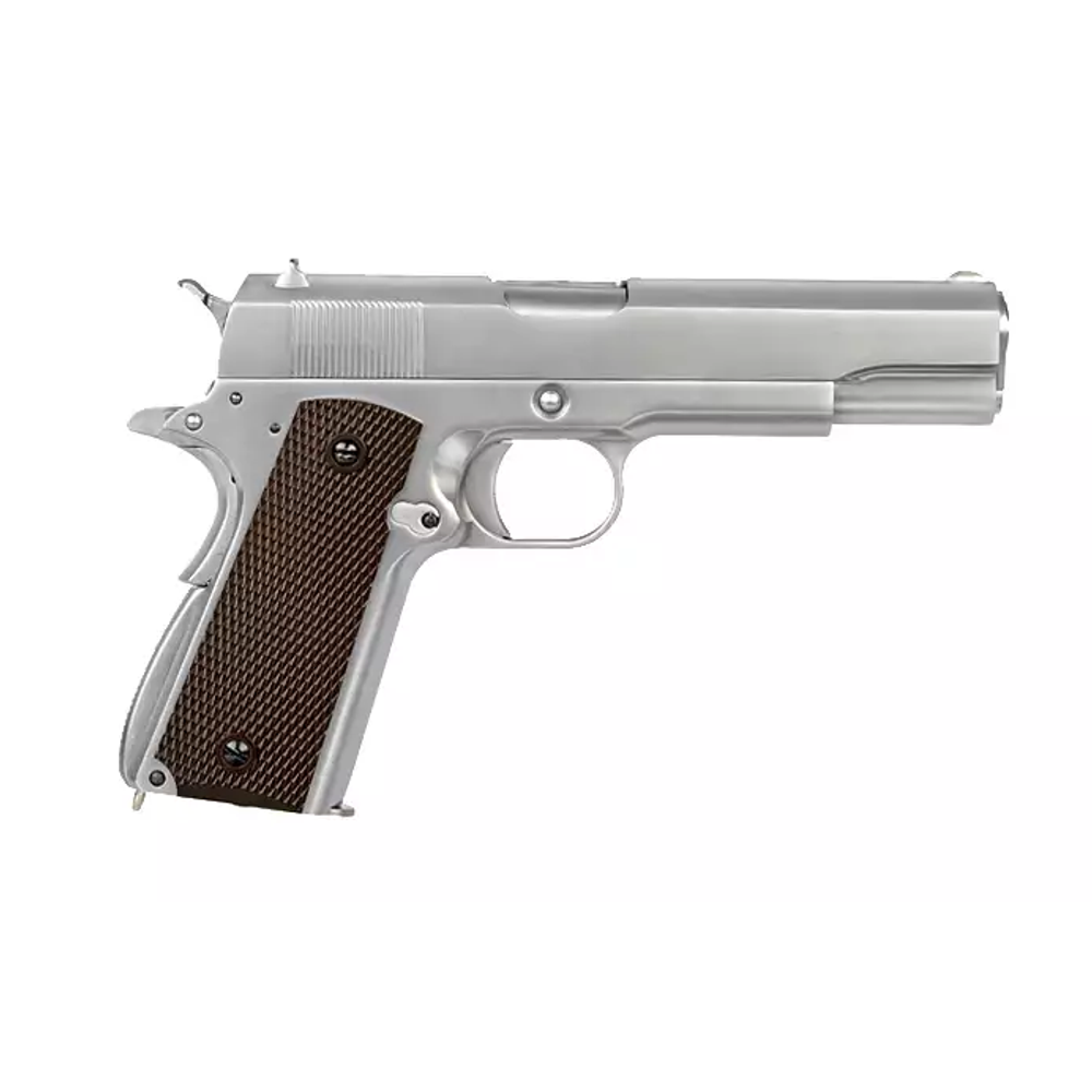WE Pistolet 1911 GBB Full Metal Silver 0.9J