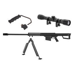 Pack Lancer Tactical LT-20B Sniper M82 Noir (poignée+bipied+scope)