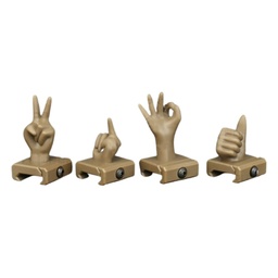 Guerilla Tactical Organes de visée RIS (x4) Funny Fingers Tan